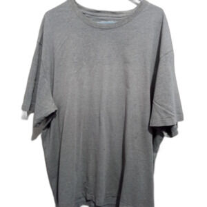 Duluth Shirt Size 2X Longtail Gray Tee Shirt Very Worn Distressing on Neckline
